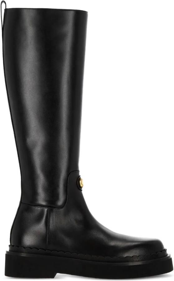 Valentino Garavani VLogo Signature leren riem Zwart