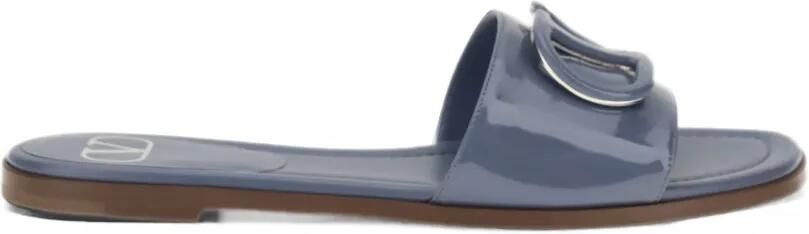 Valentino Garavani VLogo Signature leren sandalen Blauw