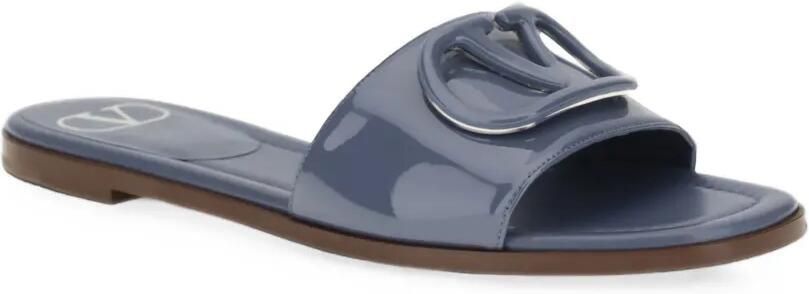 Valentino Garavani VLogo Signature leren sandalen Blauw - Foto 3
