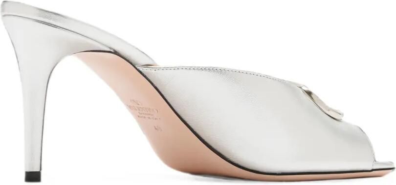 Valentino Garavani VLogo Signature leren sandalen Zilver - Foto 4