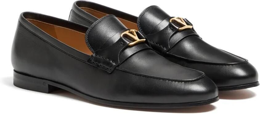 Valentino Garavani VLogo Signature nappaleren loafers Zwart - Foto 4