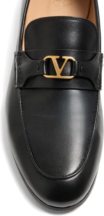 Valentino Garavani VLogo Signature nappaleren loafers Zwart - Foto 3