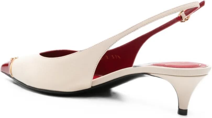 Valentino Garavani VLogo Signature pumps met kapneus Beige - Foto 3