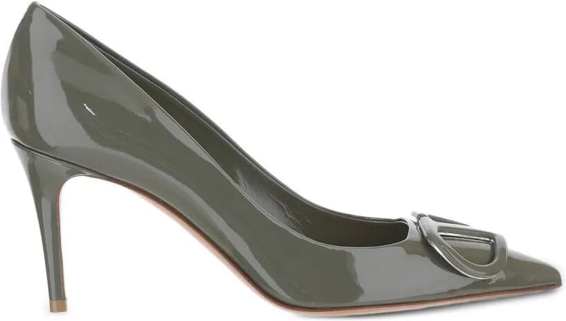 Valentino Garavani VLogo Signature pumps met puntige neus Groen