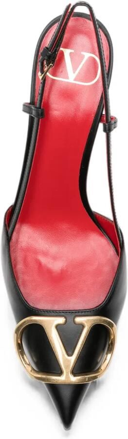 Valentino Garavani VLogo Signature pumps met puntige neus Zwart - Foto 4