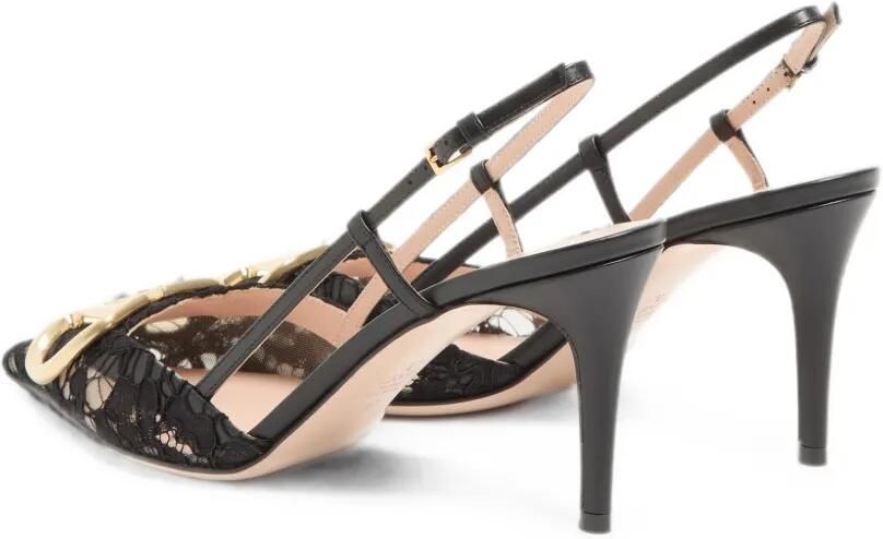 Valentino Garavani VLogo Signature pumps met veters Zwart - Foto 4