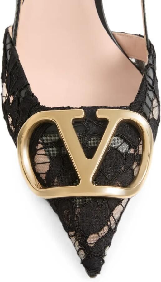 Valentino Garavani VLogo Signature pumps met veters Zwart - Foto 3