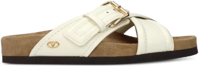 Valentino Garavani VLogo Signature sandalen met gekruiste bandjes Beige