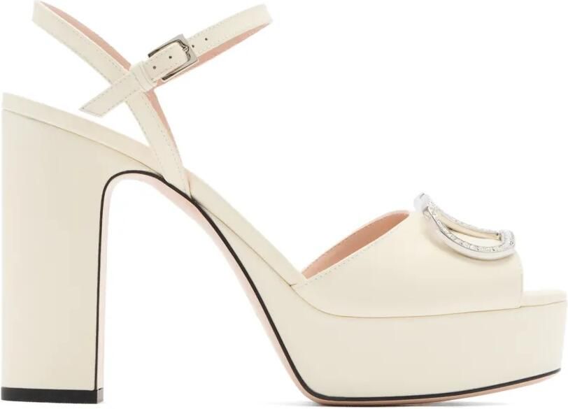 Valentino Garavani VLogo Signature sandalen met plateauzool Beige