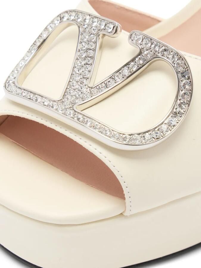 Valentino Garavani VLogo Signature sandalen met plateauzool Beige - Foto 2