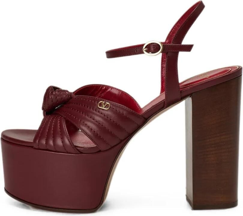 Valentino Garavani VLogo Signature sandalen met plateauzool Rood