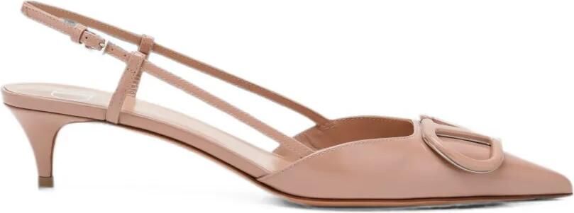 Valentino Garavani VLogo Signature slingback pumps Beige