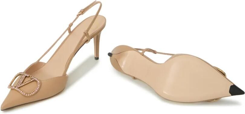 Valentino Garavani VLogo Signature slingback pumps Beige - Foto 5