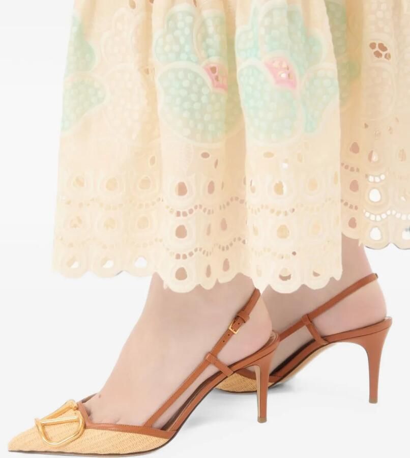 Valentino Garavani VLogo signature slingback pumps Beige