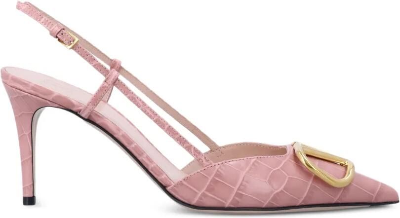 Valentino Garavani VLogo Signature slingback pumps Roze