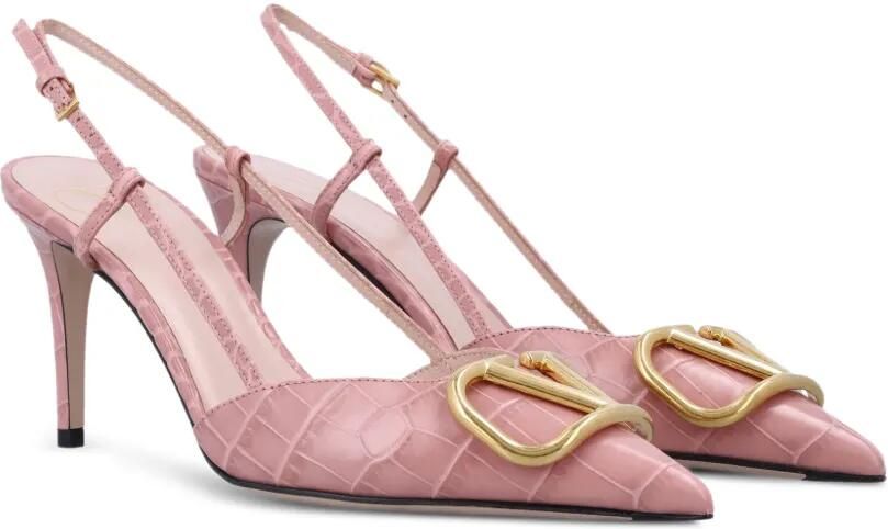Valentino Garavani VLogo Signature slingback pumps Roze - Foto 3