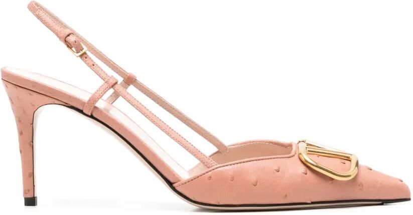 Valentino Garavani VLogo Signature slingback pumps Roze