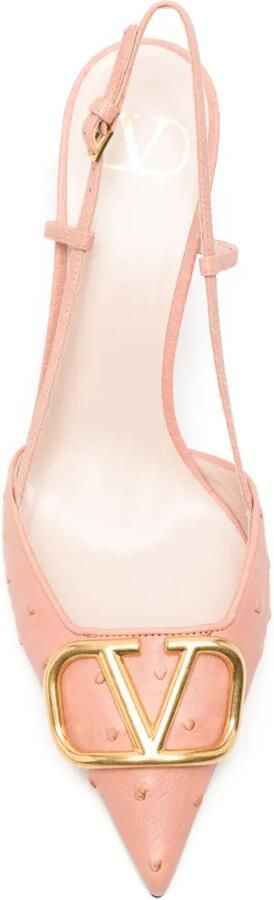 Valentino Garavani VLogo Signature slingback pumps Roze - Foto 4