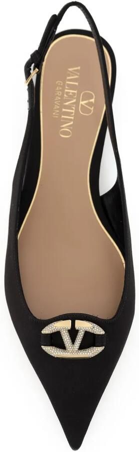 Valentino Garavani VLogo-Signature slingback pumps Zwart - Foto 4