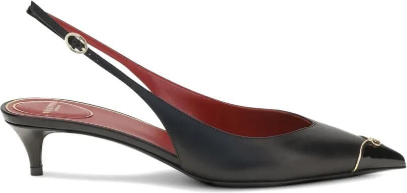 Valentino Garavani VLogo Signature slingback pumps Zwart