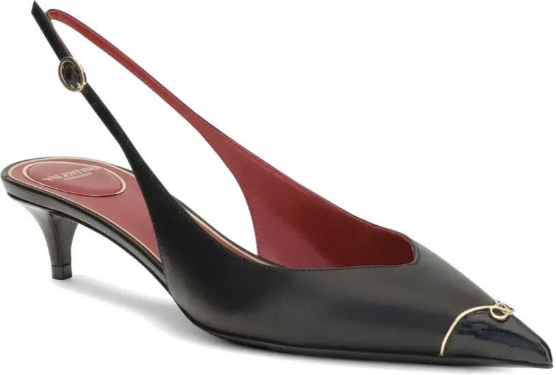 Valentino Garavani VLogo Signature slingback pumps Zwart - Foto 2