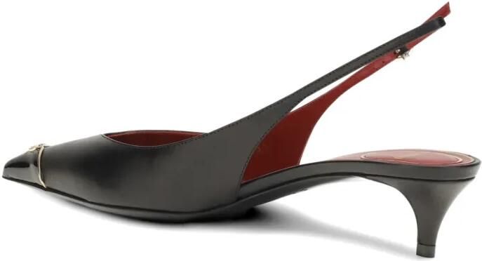 Valentino Garavani VLogo Signature slingback pumps Zwart - Foto 3