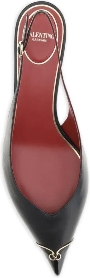 Valentino Garavani VLogo Signature slingback pumps Zwart - Foto 4