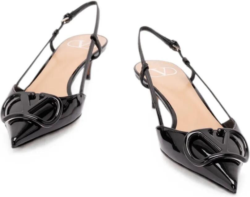 Valentino Garavani VLogo Signature slingback pumps Zwart - Foto 3