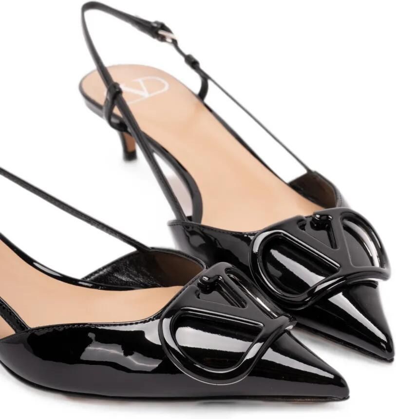 Valentino Garavani VLogo Signature slingback pumps Zwart - Foto 2