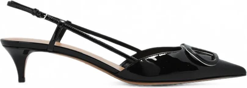 Valentino Garavani VLogo-Signature slingback pumps Zwart