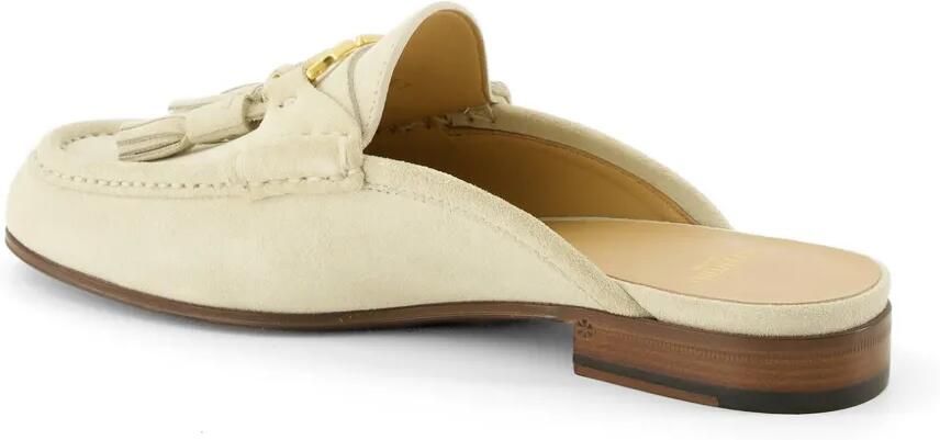 Valentino Garavani VLogo Signature slip-on loafers van gespleten leer 20 mm Beige - Foto 5