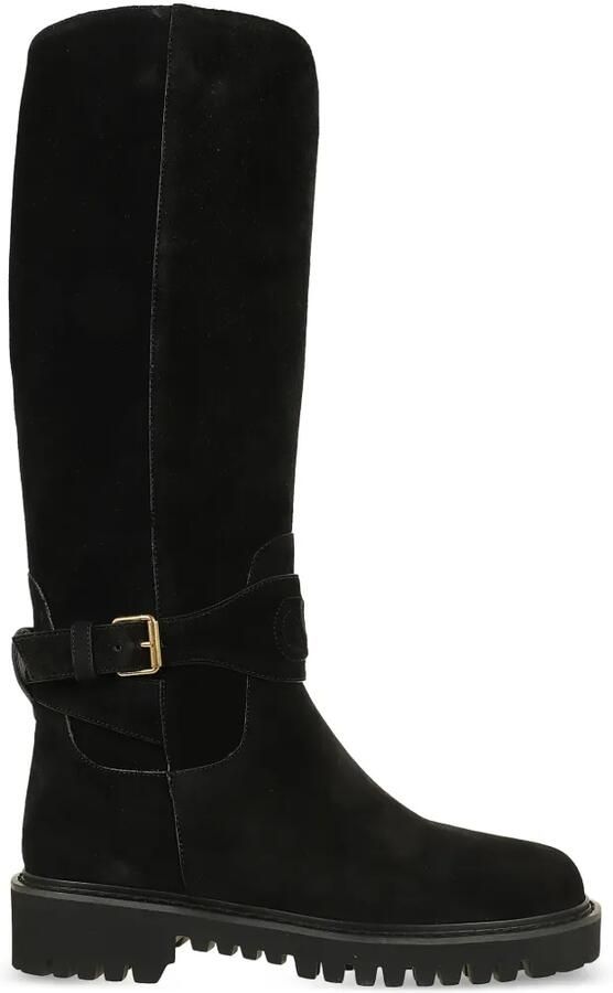 Valentino Garavani Vlogo signature split-leather boot 40mm Zwart