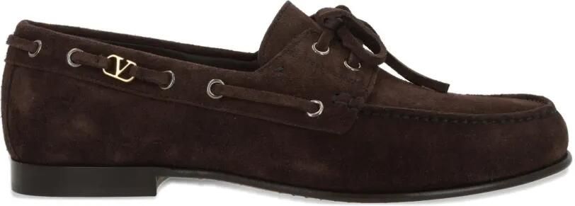Valentino Garavani VLogo Signature suède bootschoenen Bruin