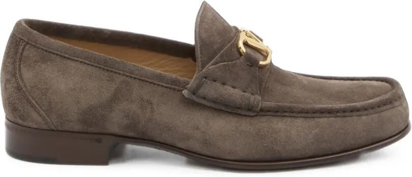 Valentino Garavani VLogo Signature suède loafers Grijs