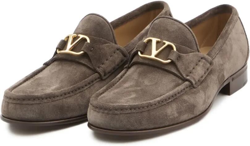 Valentino Garavani VLogo Signature suède loafers Grijs - Foto 2