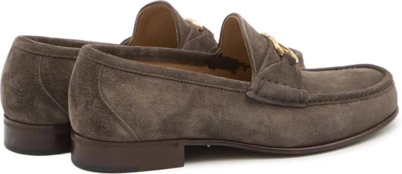 Valentino Garavani VLogo Signature suède loafers Grijs - Foto 5