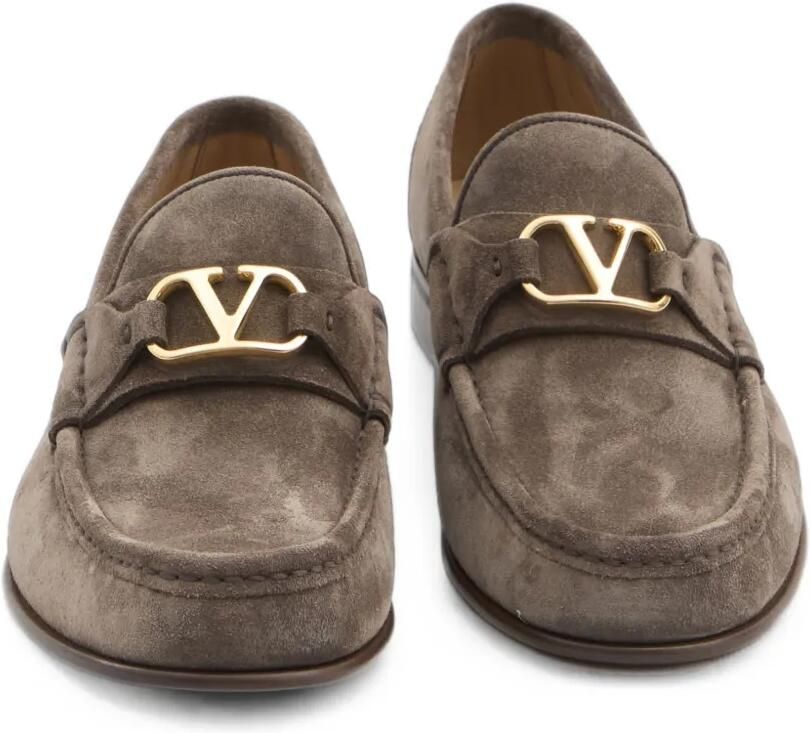 Valentino Garavani VLogo Signature suède loafers Grijs - Foto 3