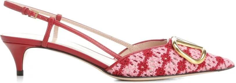 Valentino Garavani VLogo slingback sandalen Rood