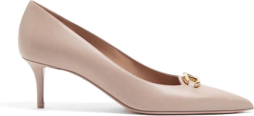 Valentino Garavani VLogo The Bold Edition kalfsleren pumps 60 mm Beige