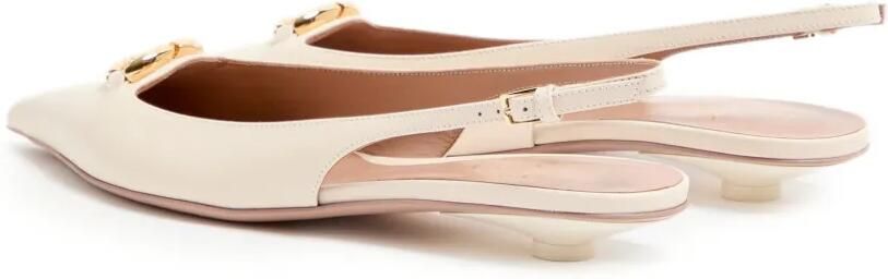 Valentino Garavani VLogo The Bold Edition kalfsleren slingback ballerina's Beige - Foto 4