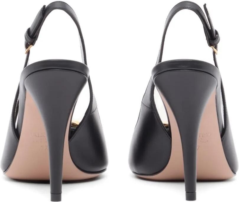 Valentino Garavani Vlogo The Bold Edition kalfsleren slingback pumps 100 mm Zwart - Foto 2