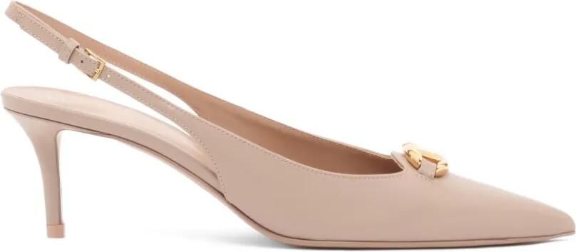 Valentino Garavani VLogo The Bold Edition kalfsleren slingback pumps 60 mm Beige
