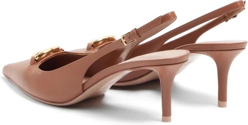 Valentino Garavani VLogo The Bold Edition kalfsleren slingback pumps 60 mm Bruin - Foto 4