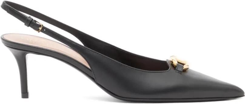 Valentino Garavani VLogo The Bold Edition kalfsleren slingback pumps 60 mm Zwart