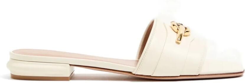 Valentino Garavani VLogo The Bold Edition Slide kalfsleren sandalen 20 mm Wit