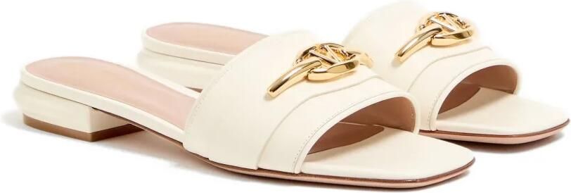 Valentino Garavani VLogo The Bold Edition Slide kalfsleren sandalen 20 mm Wit - Foto 4