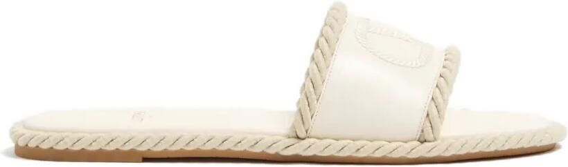 Valentino Garavani VLogo Torchon sandalen van nappa leer Beige