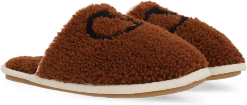 Valentino Garavani VLogo wollen slippers Bruin - Foto 4