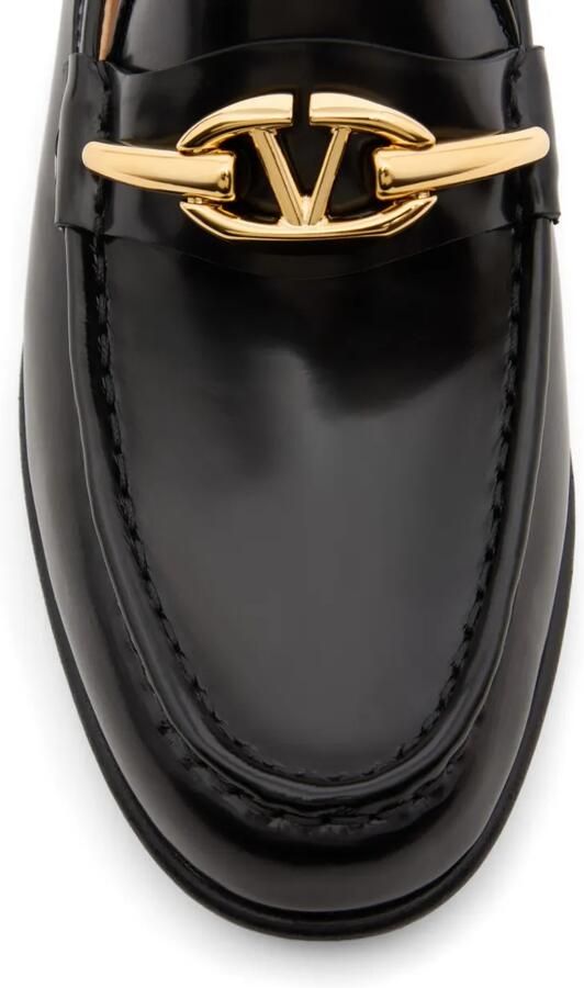 Valentino Garavani VLogoThe Bold Edition calfskin loafers Zwart - Foto 2