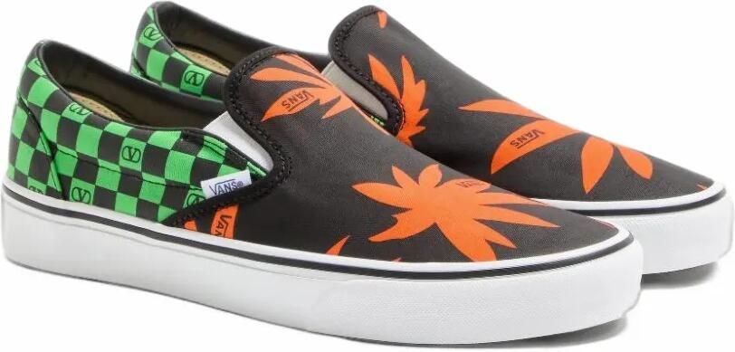 Valentino Garavani x Vans Classic VLogo checkerboard slip-on sneakers Zwart - Foto 4